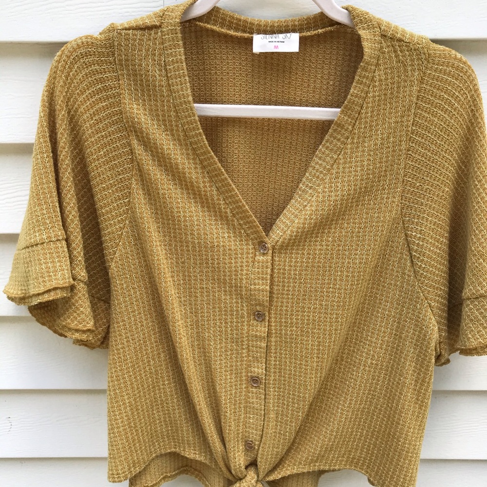 Sienna Sky Golden Crop Top Medium